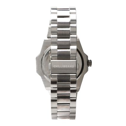 RE.MT.1791-0707.1  Kit Relogio Analogico Com Pulseira Masculino Chilli Beans Metal Prata -1-